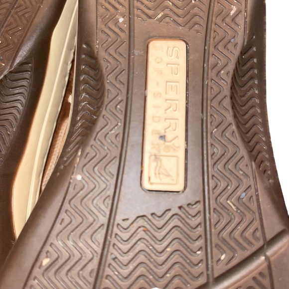 Sperry Leather Top Sider Boat Shoe Men’s Size 9.5M Two Tone Brown Tan - Picture 8 of 10